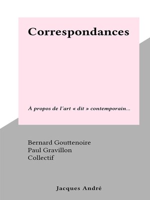 cover image of Correspondances